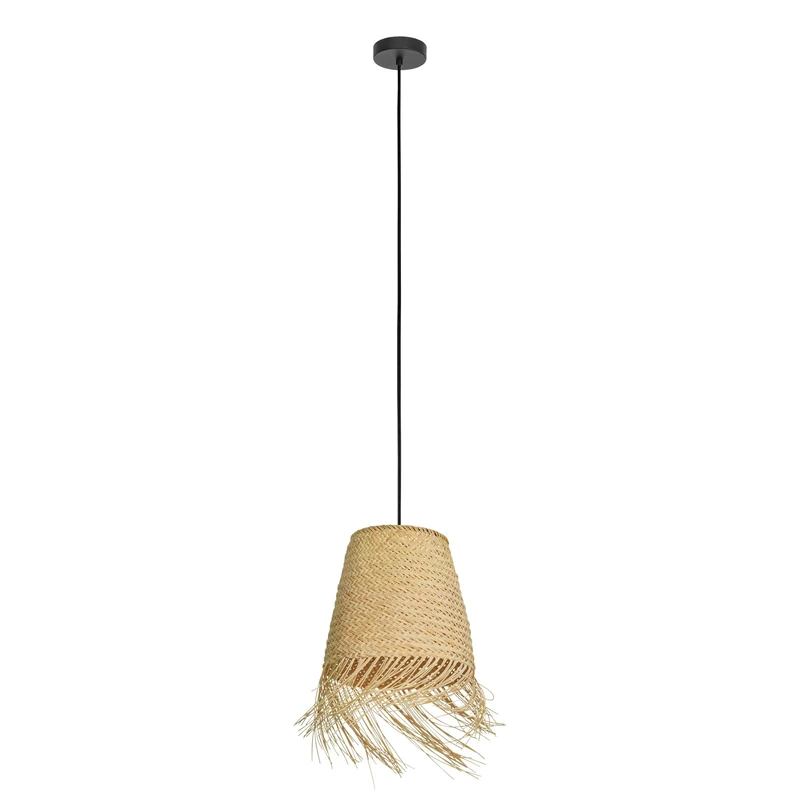Eglo Pendant Lighting Aycliffe, Ceiling Light Fitting in Boho Design, Hanging lamp for Dining and Living Room Made of Natural Seagrass, E27 Socket