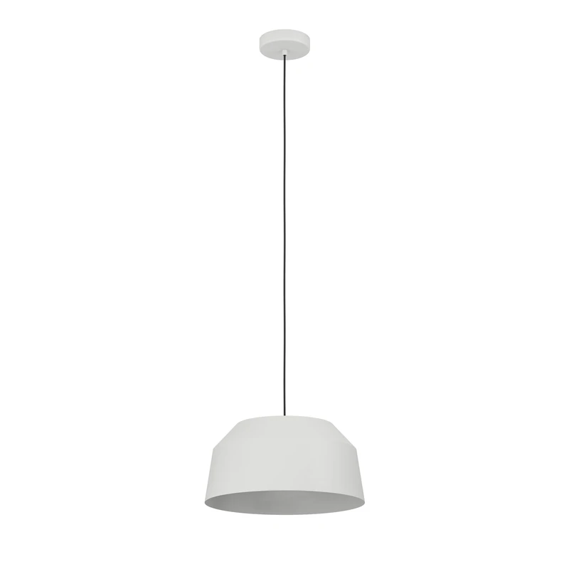 Eglo Pendant Lighting Contrisa, Ceiling Light Fitting in New Nordic Design, Hanging lamp for Dining and Living Room Made of Grey Metal, E27 Socket, Ø 15 in