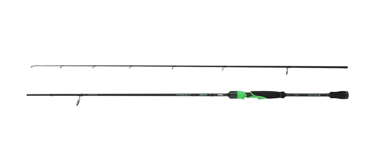 Mitchell Traxx MX5 Lure Versatile Range of Fishing Rods for Spinning, Jigging, Dropshot, and Casting, Spinning Rods, Predator Fishing, Perch, Zander, Pike, Trout, Black/Neon Green, 2.13m | 3-14g
