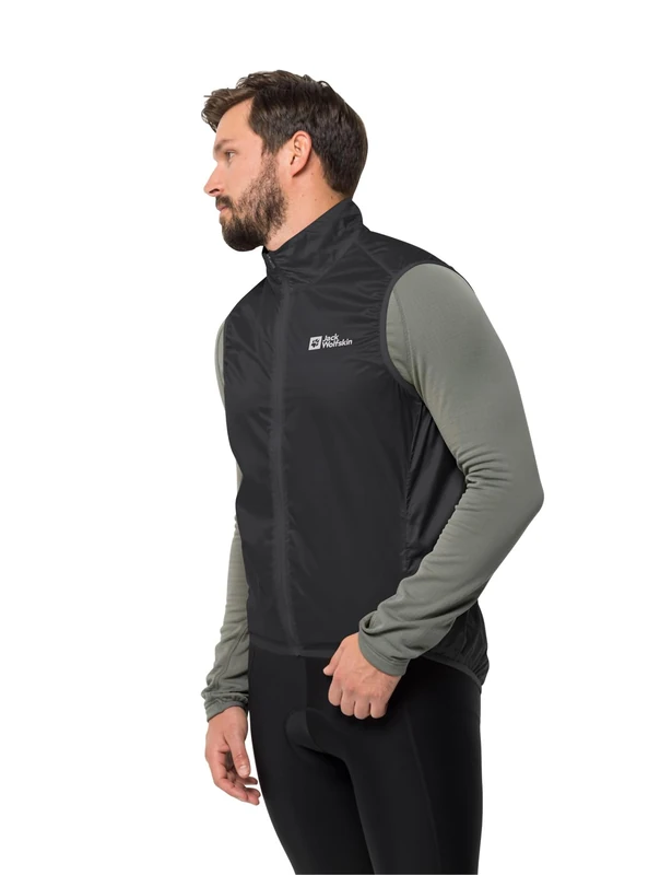 Jack Wolfskin Men's Morobbia Wind Vest M, Black, L