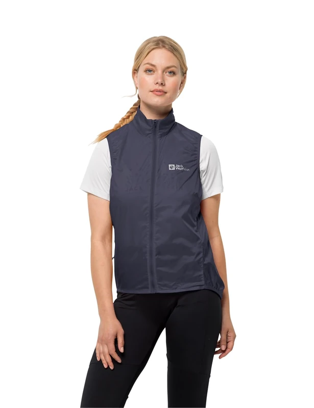 Jack Wolfskin Women's Morobbia Wind Vest W, Graphite, M