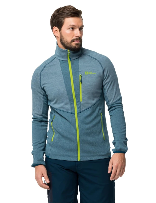 Jack Wolfskin Men's Leaf Rig Fz M Fleece Jacket, Blue Daze, XL