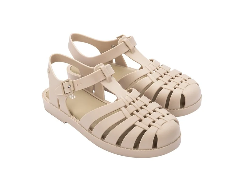 Melissa Unisex Possession Ad Flat Sandals, beige, 10 UK