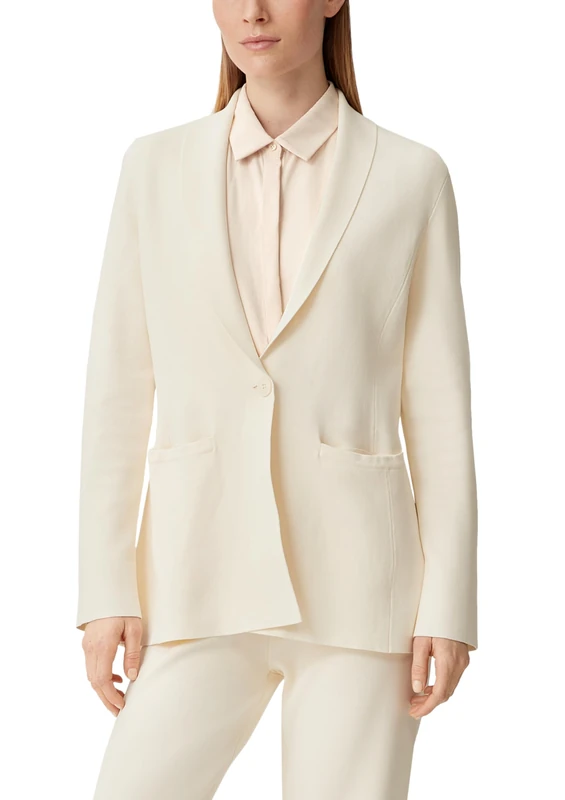 Comma Women's Blazer, White 700, 10