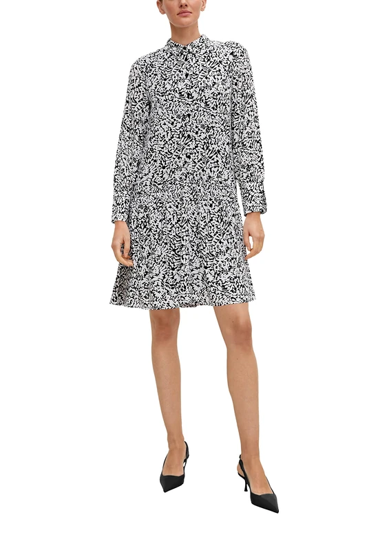 Comma Women's 60.2.61.20.200.2128829 Dress, Black 99c1, 16