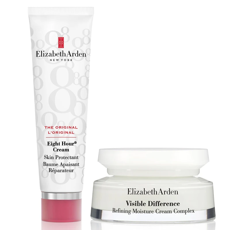 Skincare Bundle: Elizabeth Arden Eight Hour Cream Skin Protectant (50ml) + Visible Difference Refining Moisture Cream Complex (75ml)