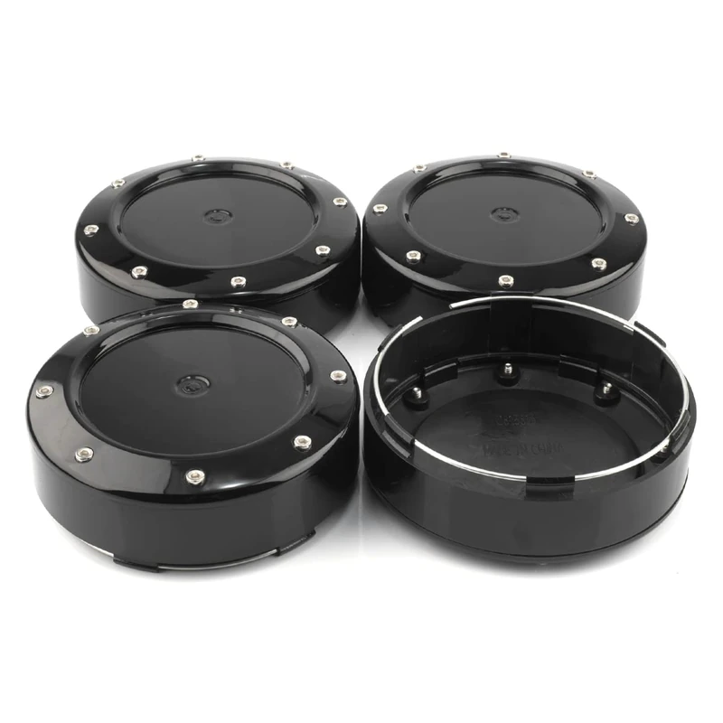 GTownWorks 129.5mm 5.1" Wheel Center Caps for Mayhem Wheels C813603 Center Hubcaps | 4 Pack Black Center Cover Replacement