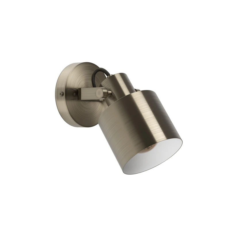 Eglo Wall Light Southery, Indoor lamp with Movable spot Light, Elegant Living Room and Hallway Lighting Fixture, Burnished Metal, E27 Socket