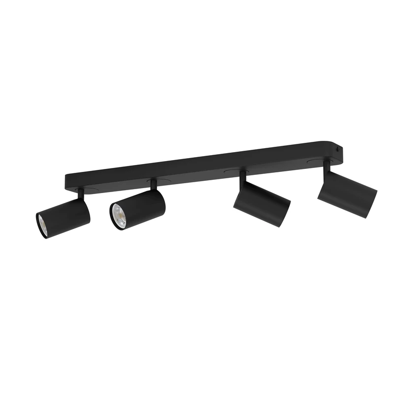 Eglo Connect.z Smart Home LED Ceiling lamp Telimbela-Z, Zigbee Lighting with 4 Spots, app and Voice Control Alexa, tunable White Light (Warm - Cool White), RGB, dimmable Spotlight, Black