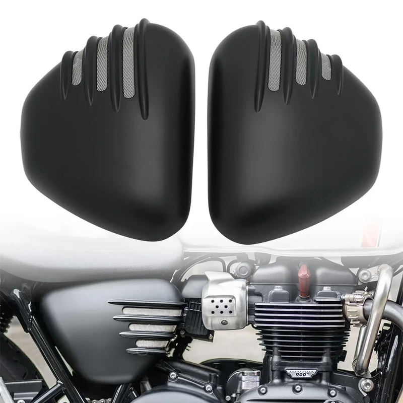 Motorcycle Accessories Left & Right Battery Side Fairing Covers Frame Cap For Triumph Street Cup/Street Twin/Street Scrambler 2017-2021 - Image 1