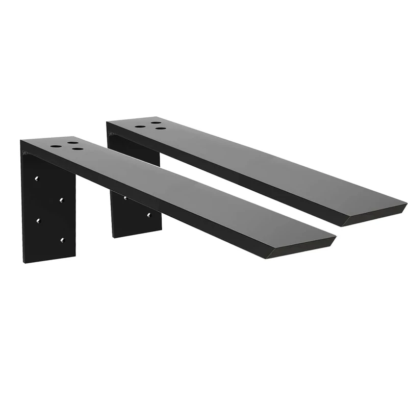 Heavy Duty Countertop Support Bracket 2 Pack - Hidden Shelf Bracket 10" x 6" x 2.5" Forward L Bracket Metal Corbels for Quartz, Granite, Wood, Concrete, Laminate Countertops