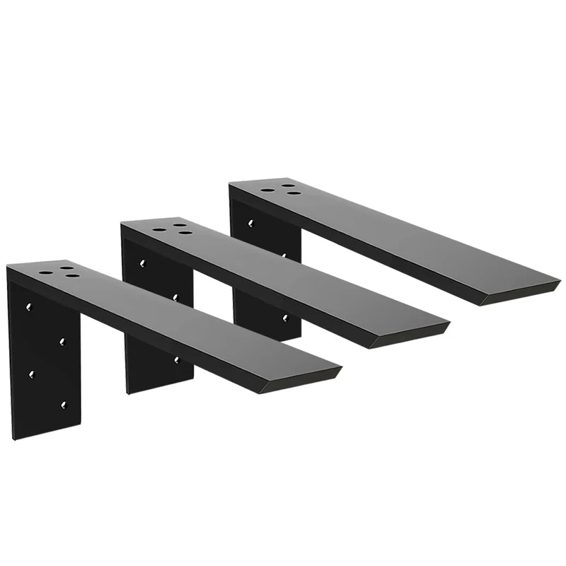 Heavy Duty Countertop Support Bracket 2 Pack - Hidden Shelf Bracket 12" x 6" x 2.5" Forward L Bracket Metal Corbels for Quartz, Granite, Wood, Concrete, Laminate Countertops