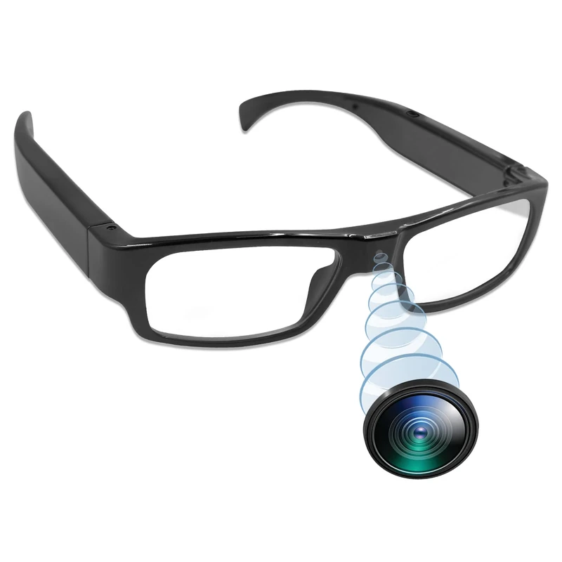 ZGSZ Spy Camera Glasses, Glasses Without Hole Hidden Camera HD 1080P Sports Mini Spy Camera with Support Video Recording/Photo/Video for Indoor and Outdoor