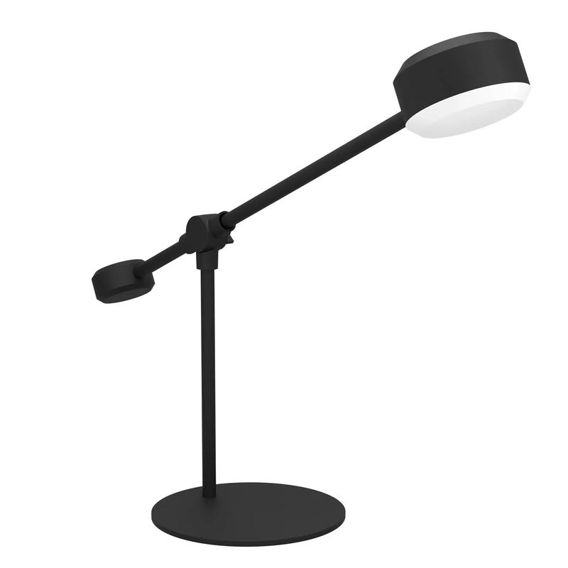 Eglo LED Bedside lamp Clavellina, Adjustable Side Table Light, Reading lamp Made of Black Metal, Living Room and Bedroom Lighting, Warm White