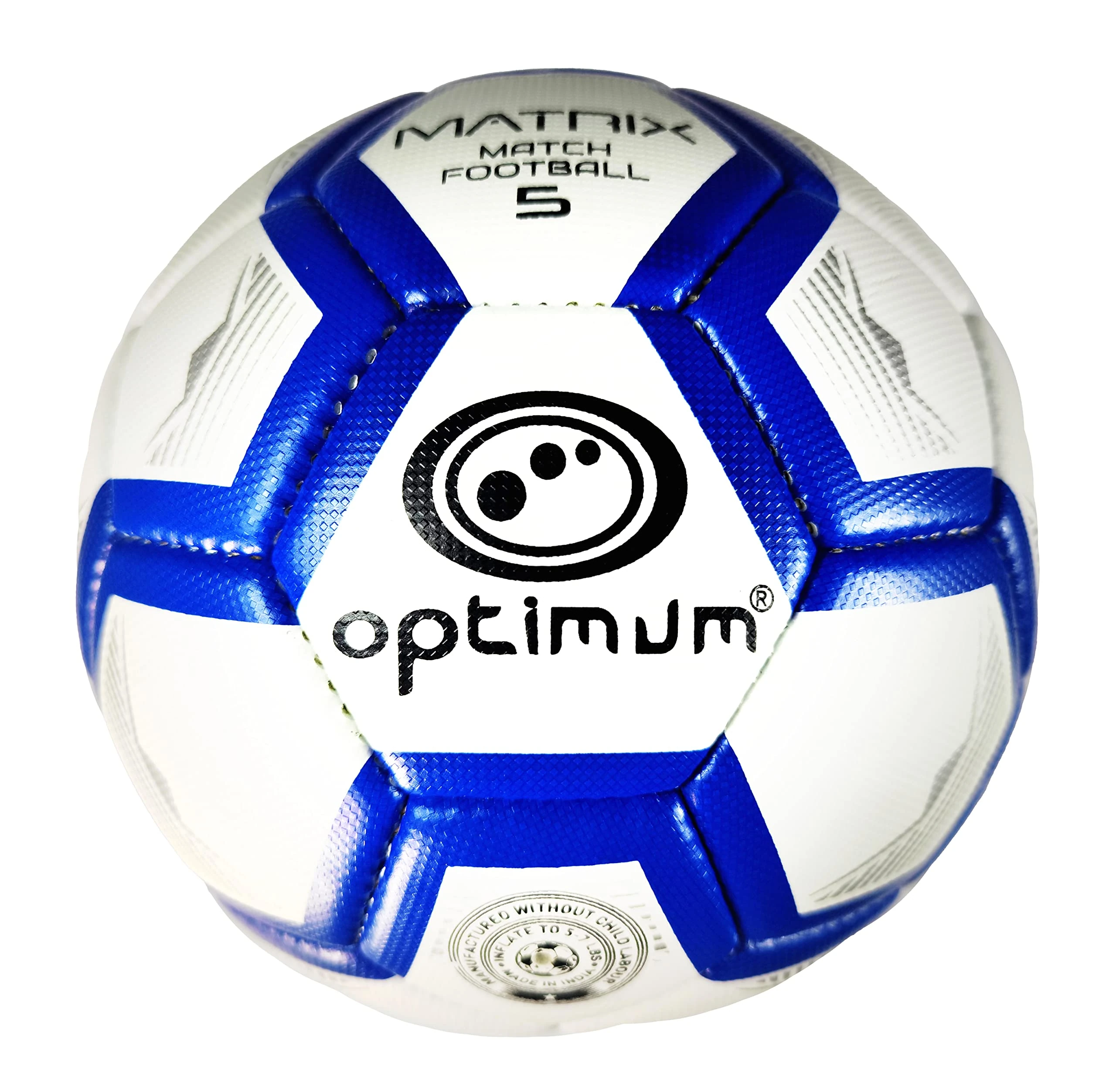 Optimum Football Ball Size 4 – Matrix All-Weather Training & Match Soccer Ball, Soft-Touch Durable PVC, Even Pressure, UV-Resistant, Ideal for Grass, Astro Turf & Hard Grounds