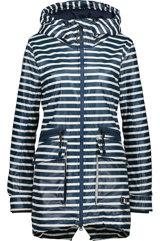 ALIFE and Kickin AudreyAK B Raincoat - Women's Winter Jacket Parka - Coat with Hood - Perfect for Cold Days, Autumn & Winter - Robust Jacket, Navy, S - Image 1