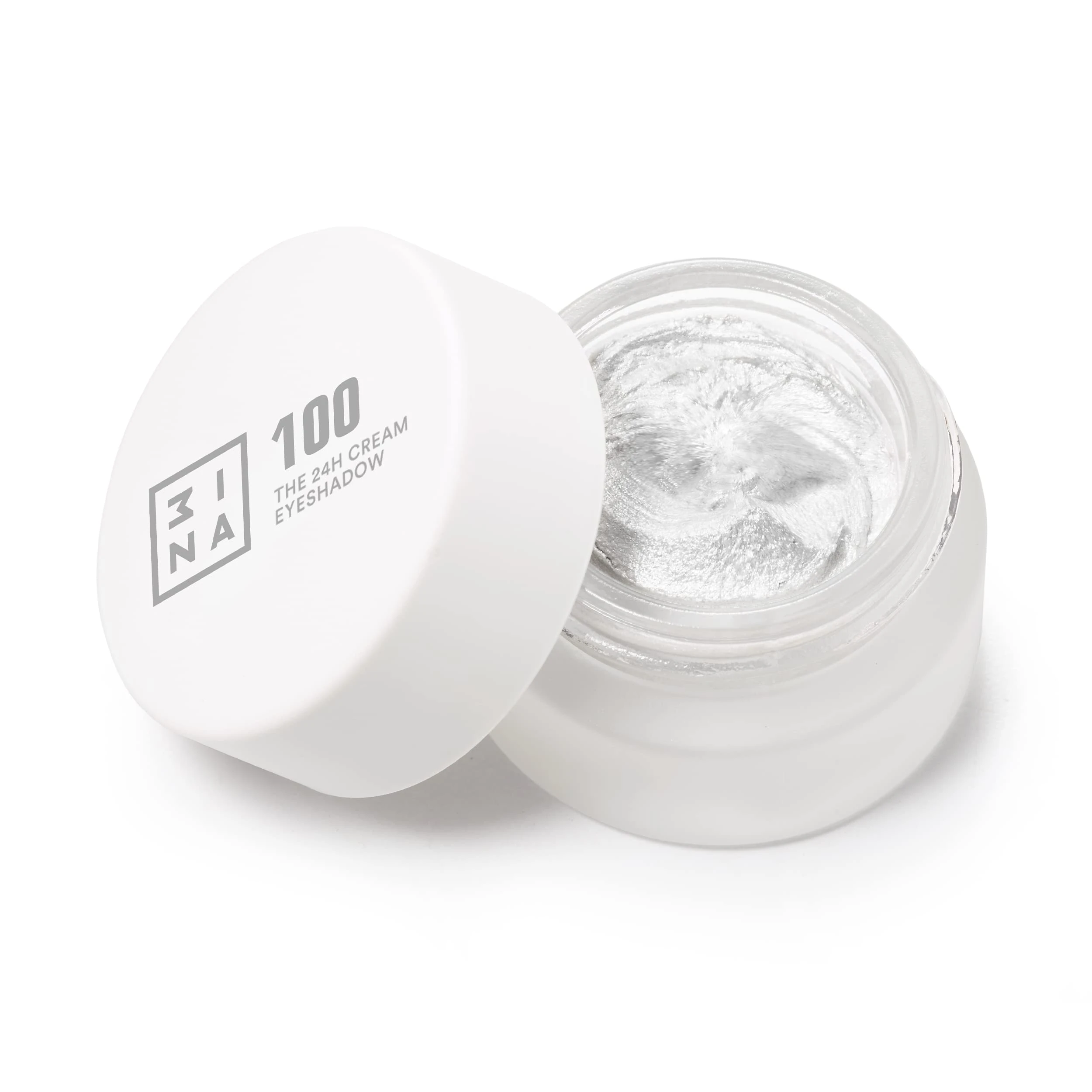 3INA MAKEUP - The 24H Cream Eyeshadow 100 - White - 24H Waterproof Fast Drying - Matte Shimmer Glitter Eyeshadow - Vegan - Cruelty Free
