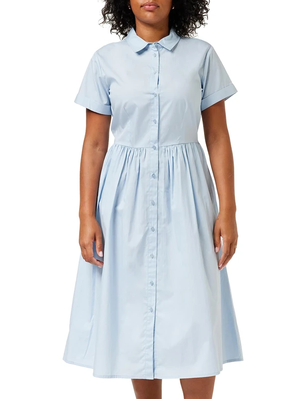 United Colors of Benetton Dress 4EW7DV04U, Light Celestine 3L3, XS Woman, Light Celestine 3l3, XS
