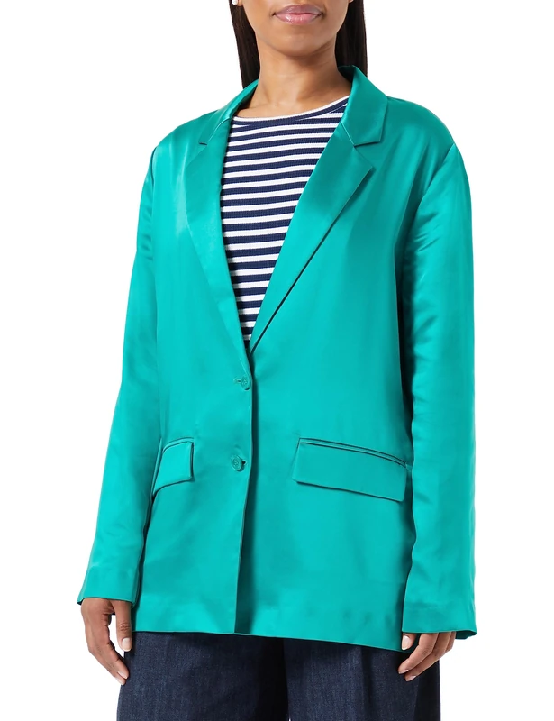United Colors of Benetton Women's M/L 20v4dw00u Jacket, Brilliant Green 24b, 34, Brilliant Green 24b, 8