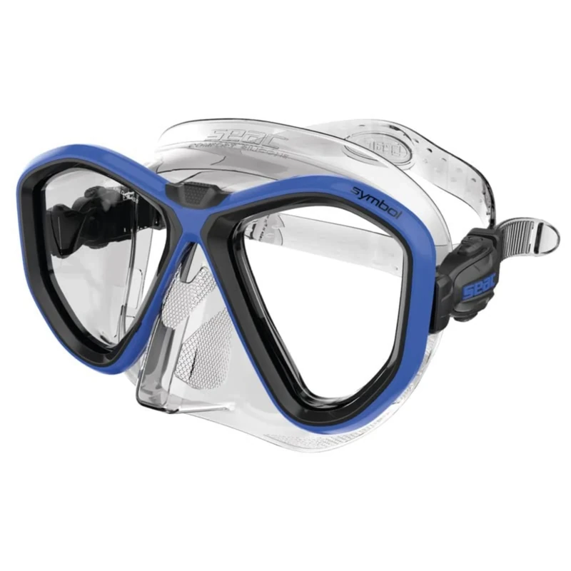 Seac Symbol, Made in Italy diving mask with two lenses and 3D buckle