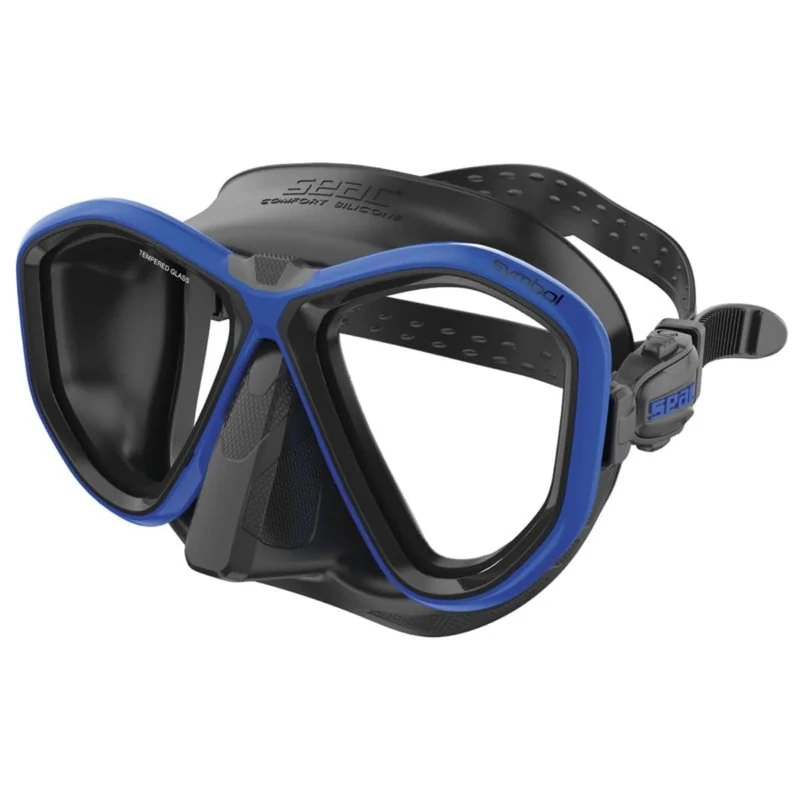 Seac Symbol, Made in Italy diving mask with two lenses and 3D buckle