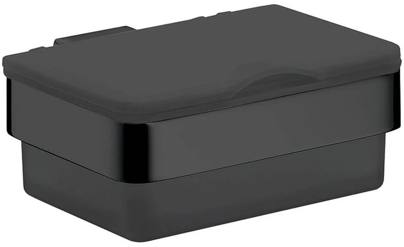 EMCO Loft Wet Paper Box for Wall Mounting, Wet Wipe Dispenser Made of Metal and Plastic, Practical Wet Wipes Box with Lid, Matte Black