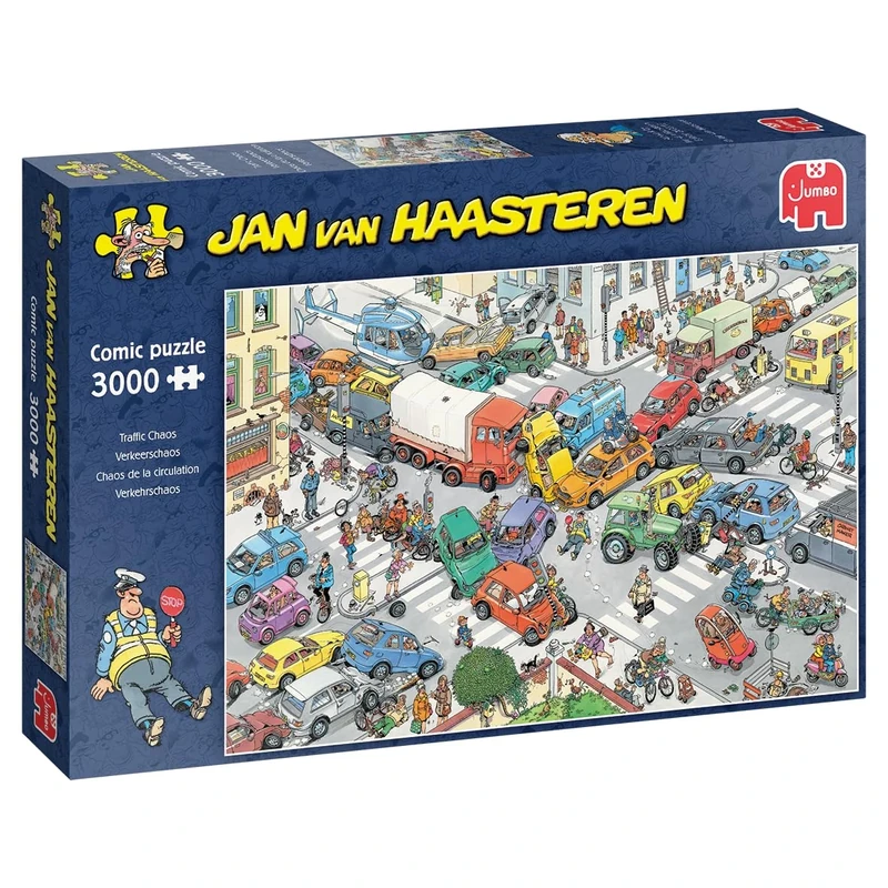 Jumbo Spiele 20074 Jan Van Haasteren Traffic Chaos 3000 Piece Jigsaw Puzzle for Adults