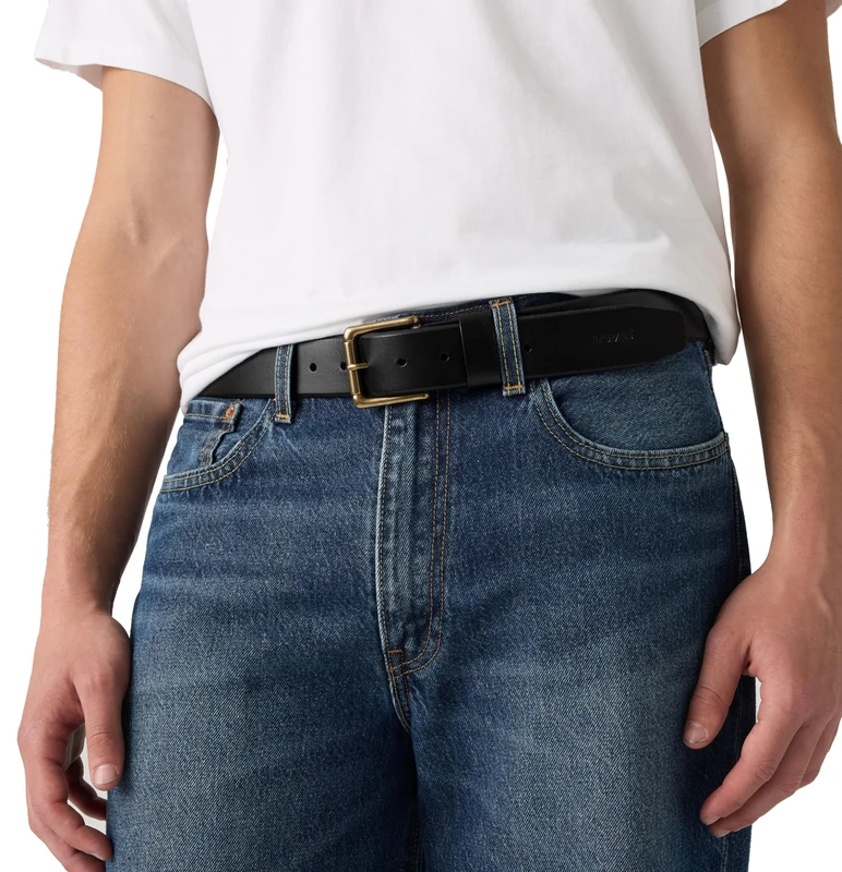 Levi's Men's Heritage APPAREL_BELT, Regular Black, 85