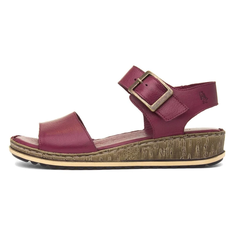 Hush Puppies Ladies Ellie Sandal, Dark Red, 8