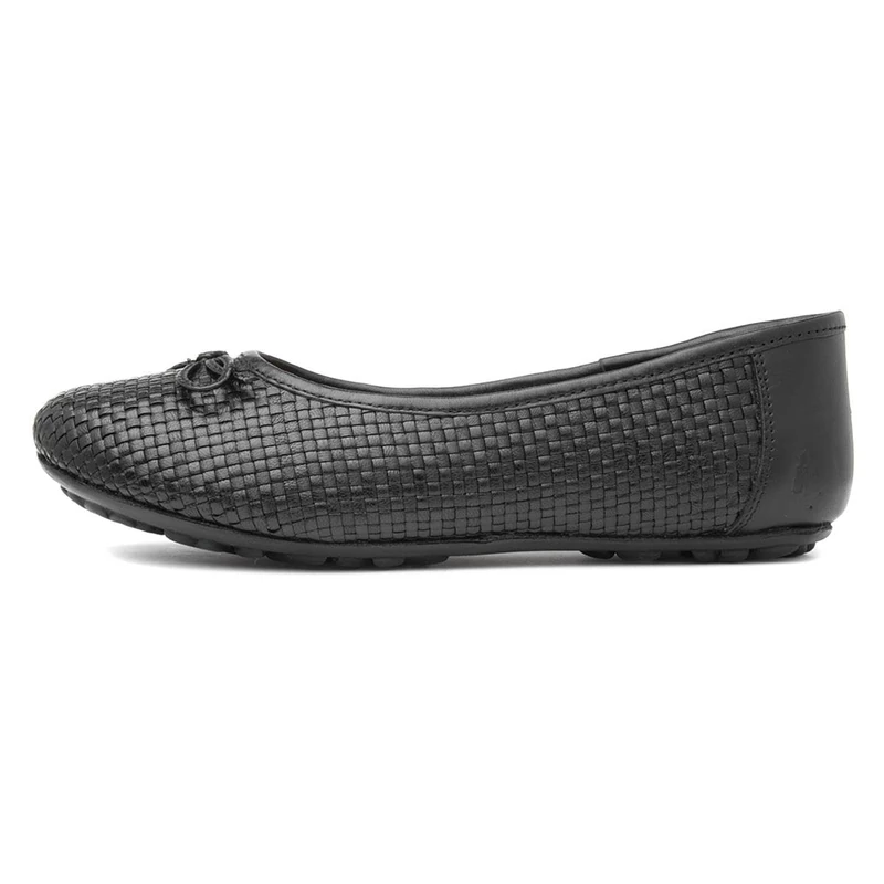Hush Puppies Ladies Janelle Woven Ballerina, Black, 7