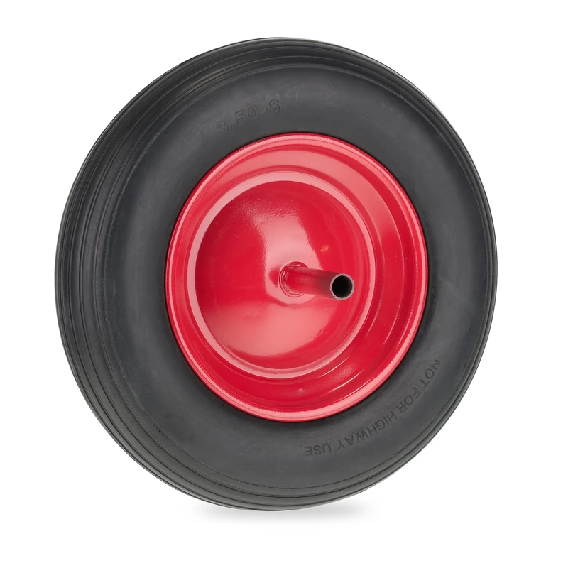 Relaxdays Wheelbarrow Wheel 3.50-8 - Solid Rubber Tyre