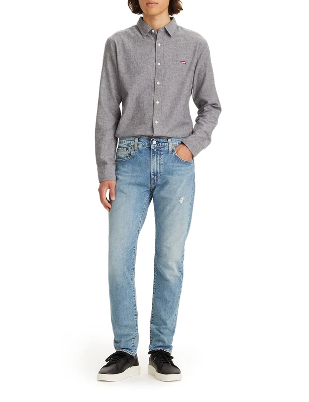 Levi's Men's 512 Slim Taper Jeans, Light Indigo Destructed, 28W / 32L
