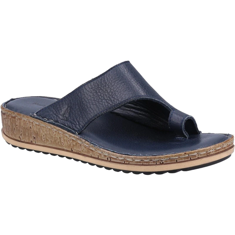 Hush Puppies Ladies Elissa Toepost Sandal, Navy, 8