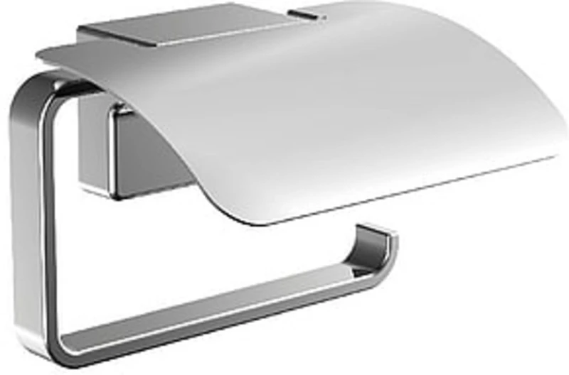 Emco Cue Chrome Paper Holder with Lid, Toilet Roll Holder