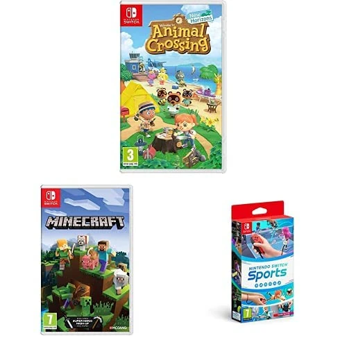 Nintendo Switch Sports Switch + Animal Crossing: New Horizons Switch + Minecraft Switch
