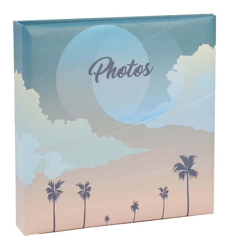 Exacompta - Ref 62332E - Box of 6 Sunset photo albums - 200 photos 10 x 15 cm - 100 pages - format 22.5 x 22 cm - cover covered with matte film - printed with trendy motifs