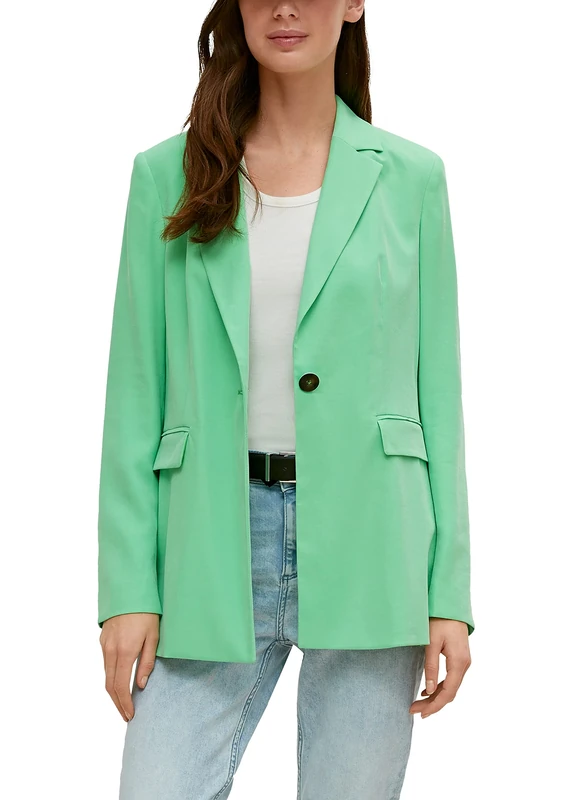 comma Women's 2132795 Blazer, Green 7303, 10