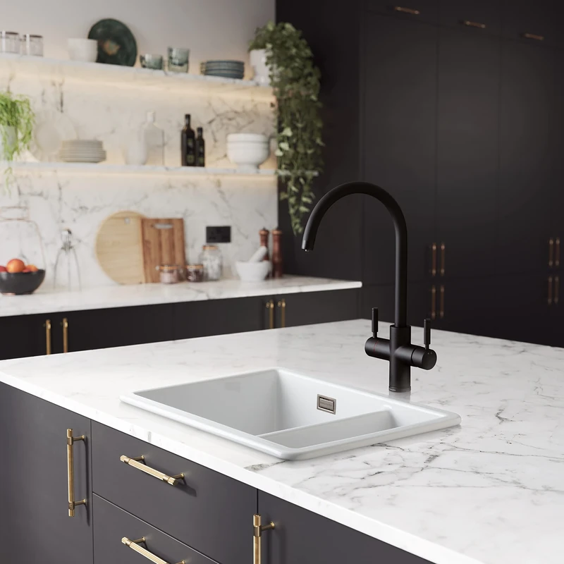 Rangemaster GEO4TIDMB/ GEO Intense 4 in 1 TAP and Boiler MATT Black