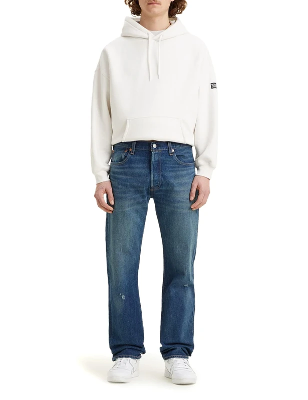 Levi's Men's 501 Original Fit Jeans, Float on Cloud Dx, 27W / 28L
