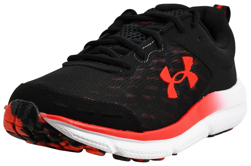 Under Armour Men's Charged Assert 10, Black/Black/Red, 9.5