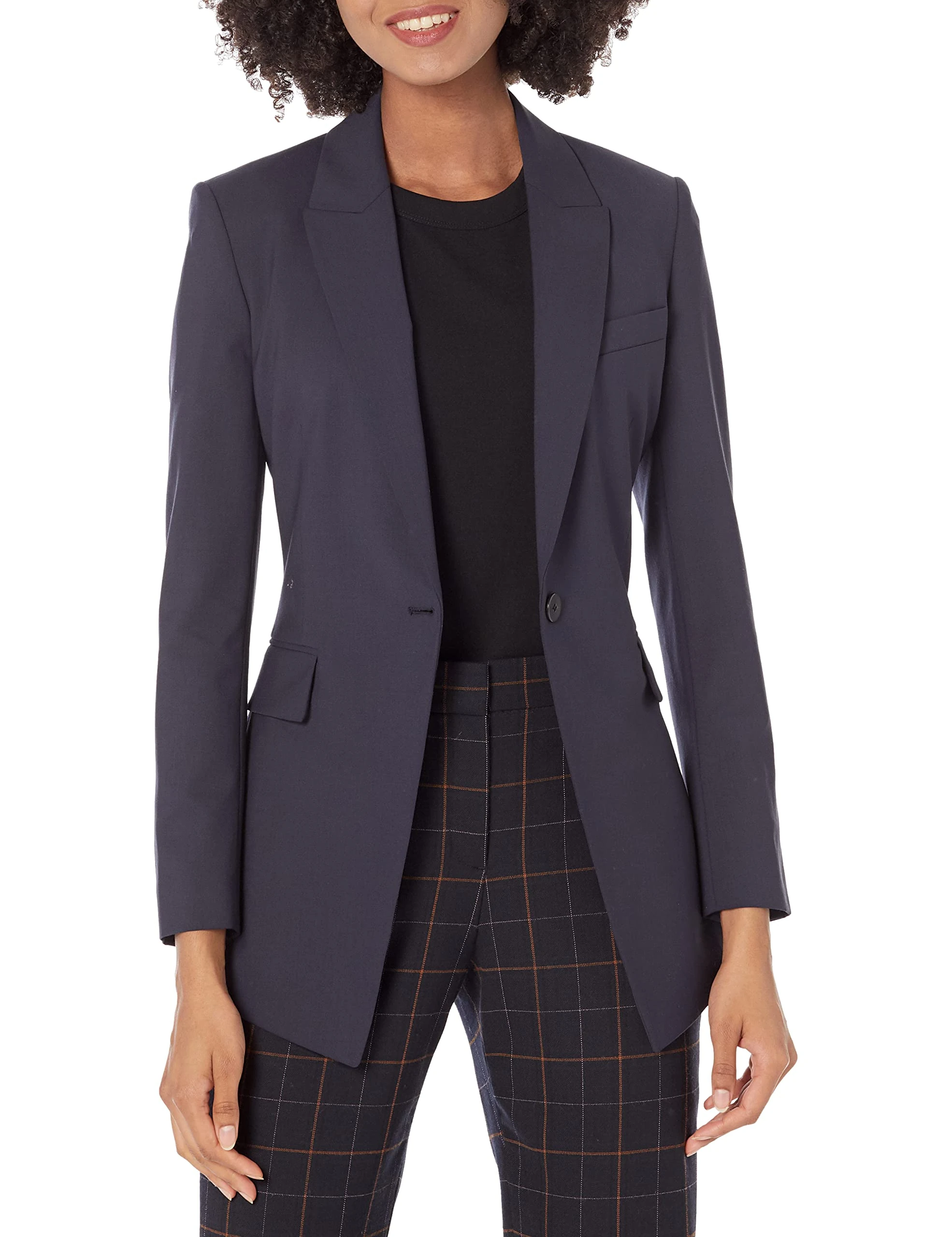 Theory Women's Etiennette Jacket Blazer, Nocturne Navy, 8