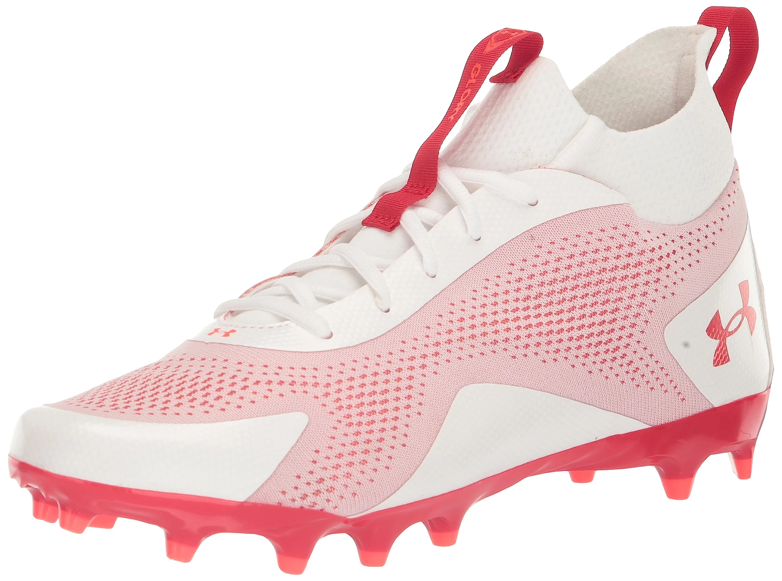 Under Armour Women's Glory 2 Mc Lacrosse Shoe, (101) White/White/Red, 9.5