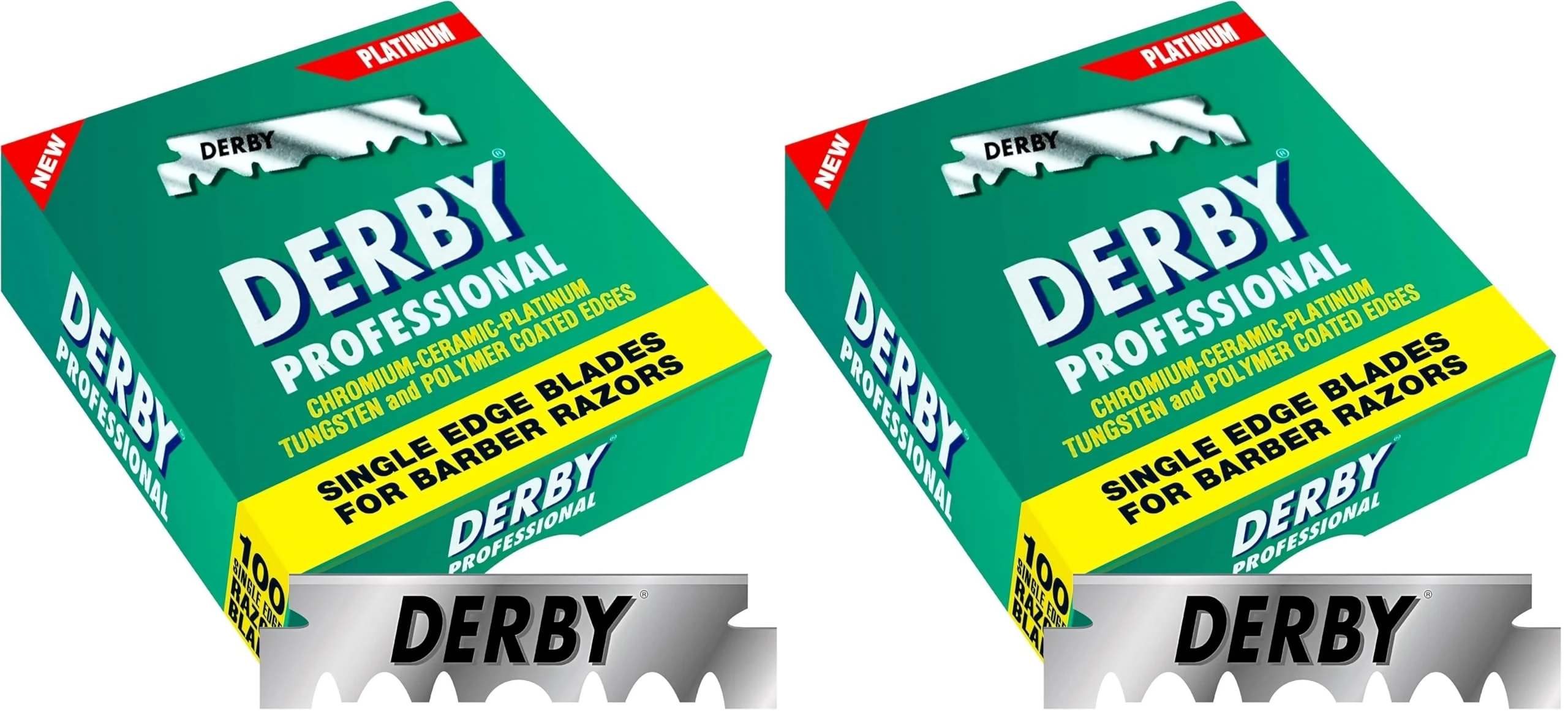 Derby Professional Single Edge Razor Blade 100-Pieces, 0.04203 kg (Pack of 2)