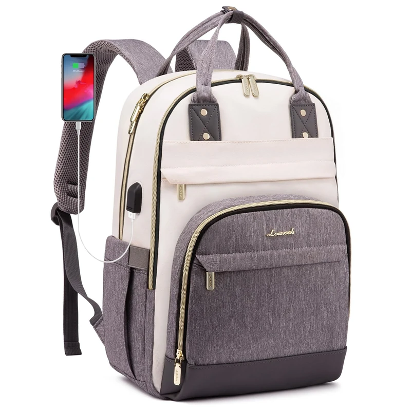 LOVEVOOK 15.6" Laptop Backpack - Waterproof, Anti-Theft, USB, 23L