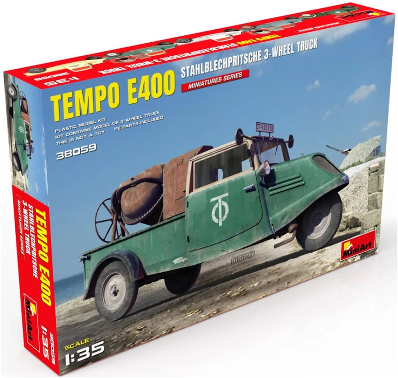 Miniart 1:35 - Tempo E400 StahlblechPritsche 3-Wheeler