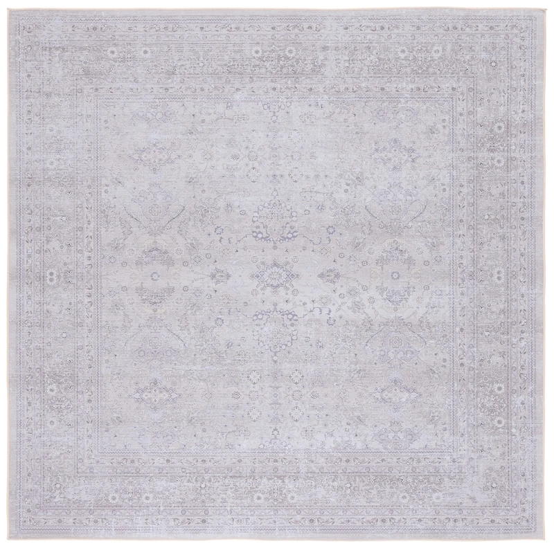 Safavieh Traditional Rug Ideal for High Traffic Areas - Machine Washable and Non Slip - Tucson Collection, Short Pile, in Beige, 183 X 183 cm