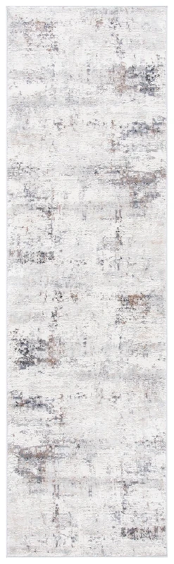 SAFAVIEH Contemporary Rug for Living Room, Dining Room, Bedroom - Amelia Collection, Short Pile, in Ivory and Grey, 69 X 122 cm