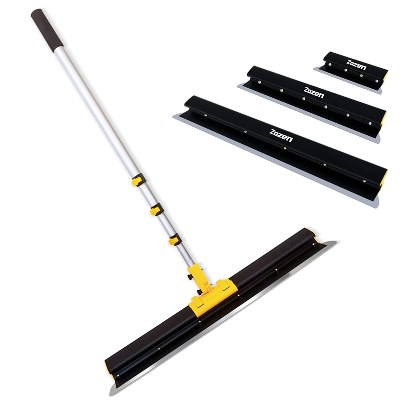 Zozen Skimming Blade Set, 10"+24"+32" Skimming Blade with Extension Handle Set, Include Adjustable Length Extension Rod + Adjustable Angle Holder, Acting on Sheetrock/Drywall/Gyprock/Wall-Board.