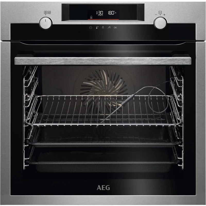 AEG 6000 Electric Single Oven with Food Sensor - Stainless Steel