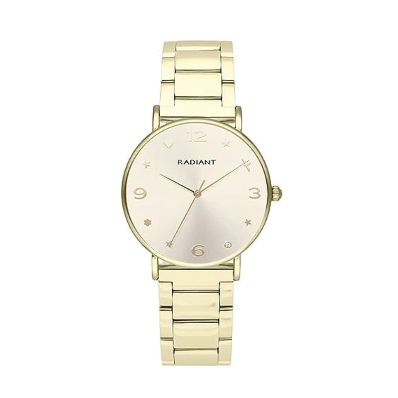 Radiant - Cozy Collection - Analogue and Automatic Watch for Women. Bracelet Watch with Dial and Gold Strap Size 36 mm. 3ATM., Multicoloured, Bracelet